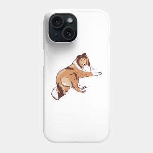 Collie rough dog sitting Phone Case