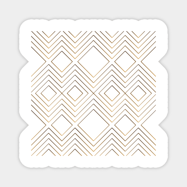 Modern golden Gatsby pattern white Magnet by soycarola