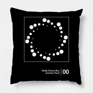 Badly Drawn Boy - Original Minimalist Graphic Artwork Design Pillow