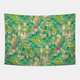 golf course and curves Tapestry