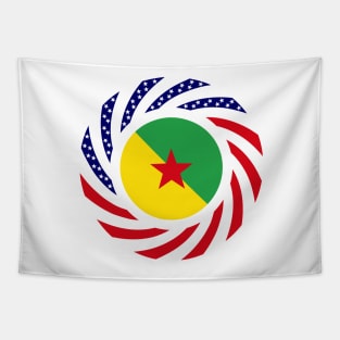 French Guianan American Multinational Patriot Flag Series Tapestry