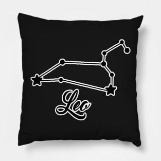 Leo Zodiac Constellation Design Pillow