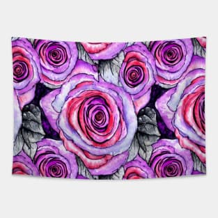 Psychedelic Shade Roses Tapestry