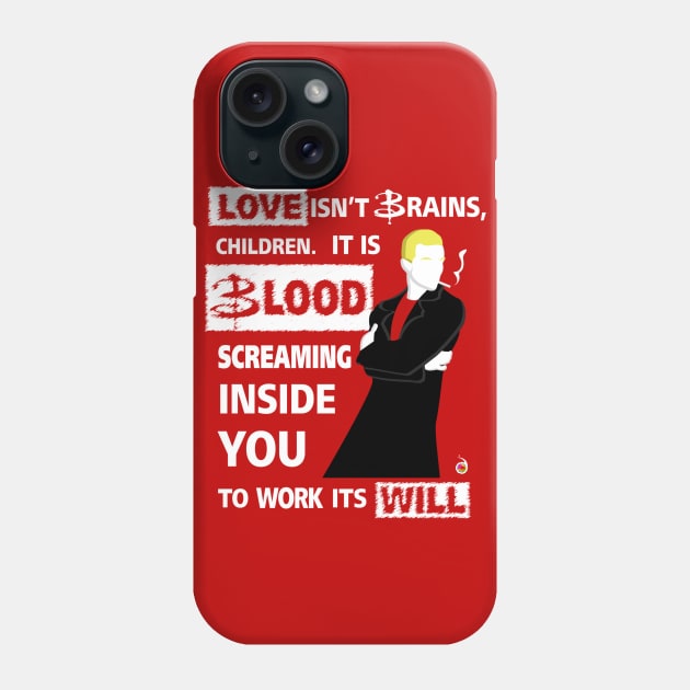 Spike: Love is blood Phone Case by rednessdesign