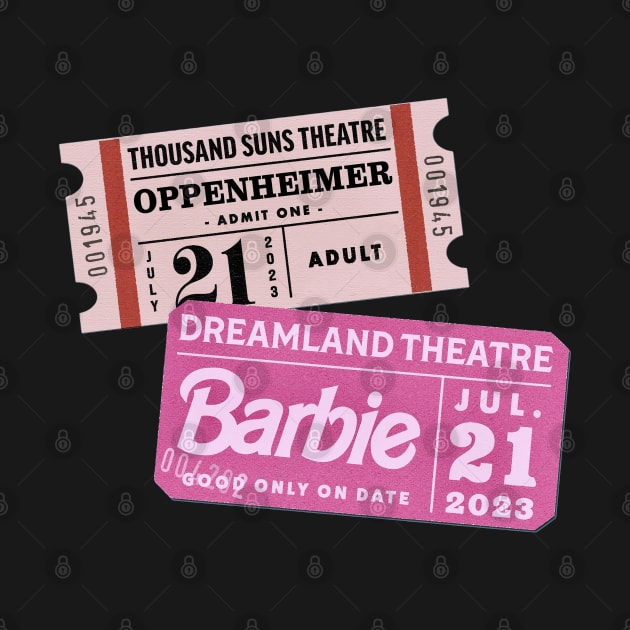 ticket oppenheimer and barbie by unknow user