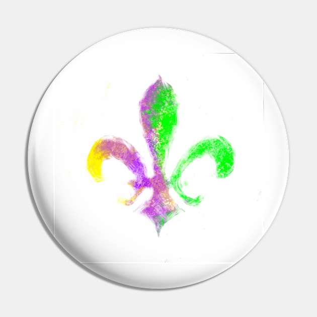 Mardi Gras Fleur de Lis Pin by Stephanie Kennedy 