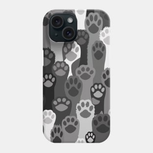 Pawsome Pattern - Black and White Phone Case