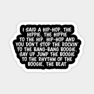 Old School Hip Hop Rap Lyric Magnet