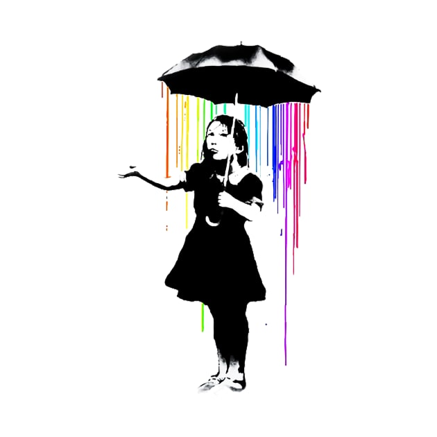 Girl in the rain by QueerQuirks