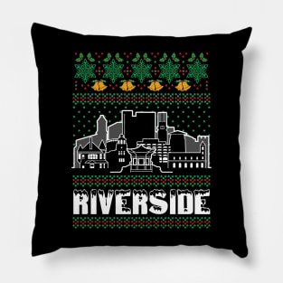 Riverside California Ugly Christmas Pillow