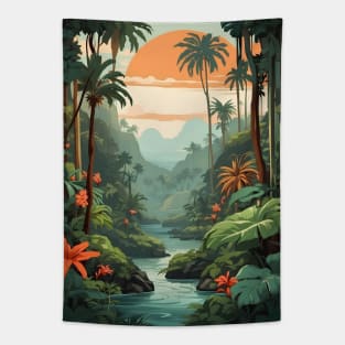 Lush Tropical Jungle Tapestry