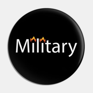 Military artistic text design Pin