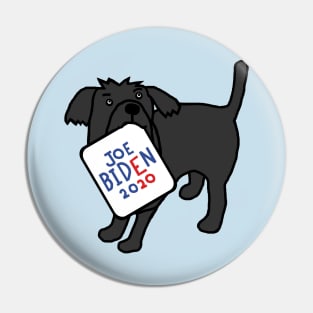 Cute Dog with Joe Biden 2020 Sign Pin