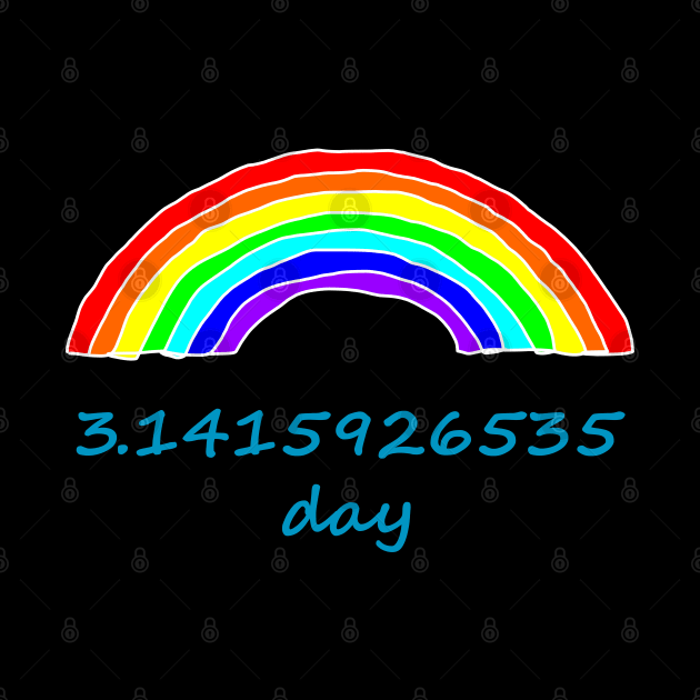 Rainbow and Pi Day by ellenhenryart