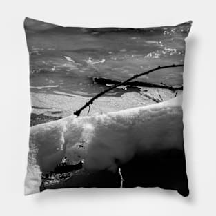 Winter rivers edge. Pillow