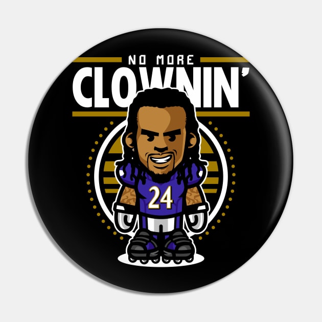 No More Clownin Pin by KDNJ