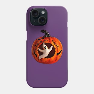 Ceramic Ghost in a Pumpkin Phone Case