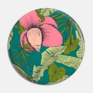 Seamless tropical pattern with banana palms Pin