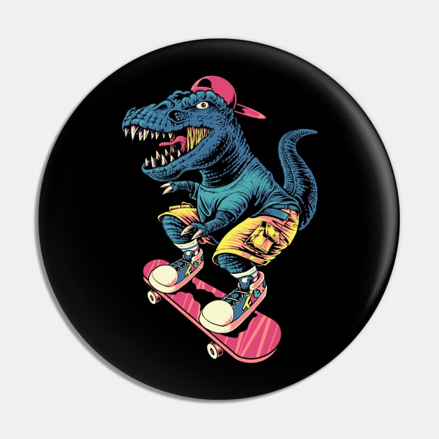 Skaterosaur Pin by quilimo