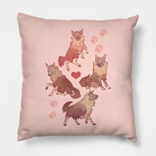 Brown hyena no text Pillow