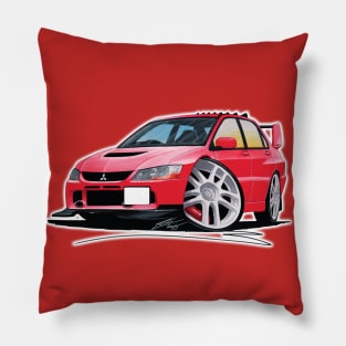 Mitsubishi Evo IX Red Caricature Pillow
