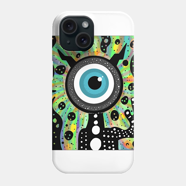 Psychedelic Alien Phone Case by gonzo_monkey