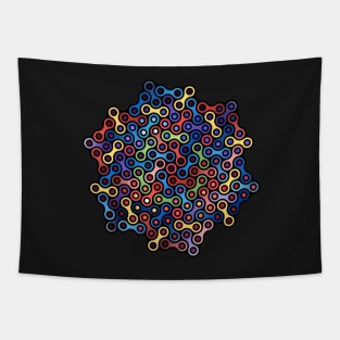 Colorfully Cycle Chains Tapestry