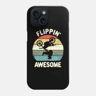 Retro Dirt Bike Motocross Rider: Flippin' Awesome Phone Case