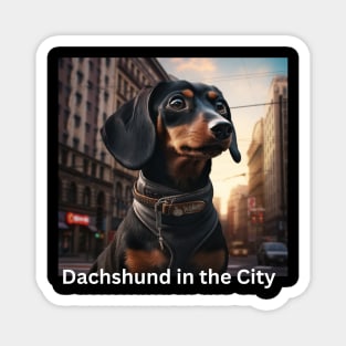 Dachshund in the City Magnet