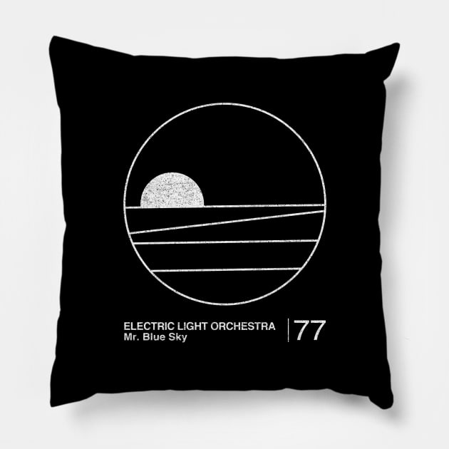 Mr Blue Sky / Minimalist Graphic Artwork Design Pillow by saudade