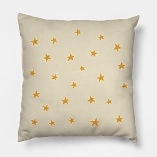 Dreamy stars in mustard yellow Pillow