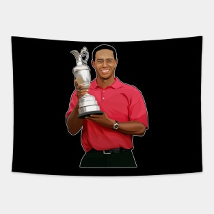 Tiger Woods Got Throphy Jug Tapestry