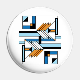 Mid Century Modern Prairie Blues Pin