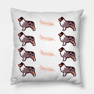 Australian shepherd dog cute pattern Pillow