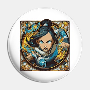 katara water tribe in battle position Pin