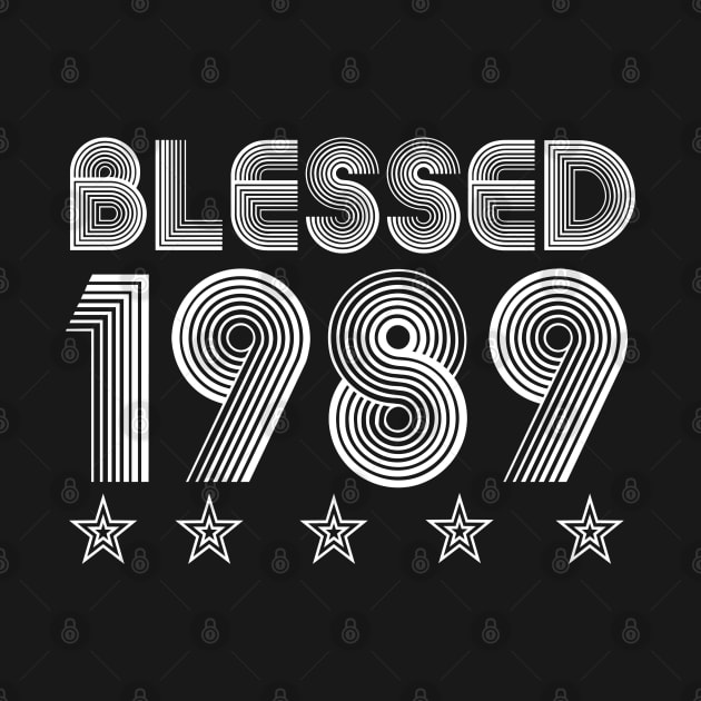 Blessed 1989 Vintage 70s Retro Birthday Thanksgiving Gift 1989 by sacredoriginals