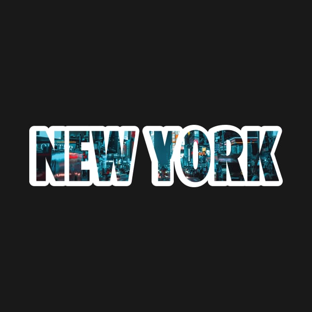 New York city walk typography letters NY city by ivaostrogonac