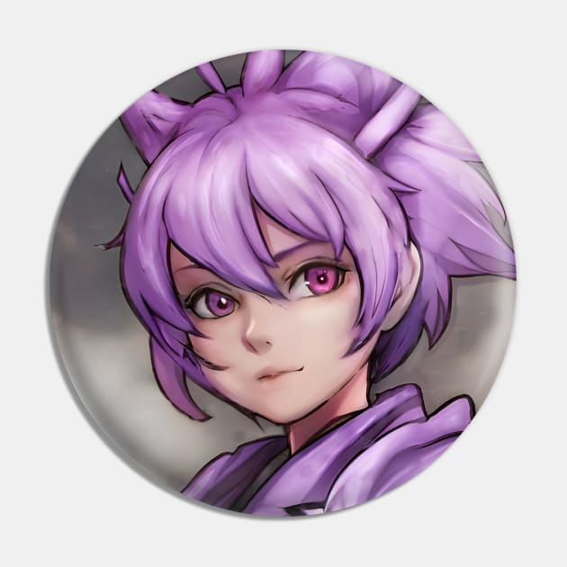 Purple Hair Anime Girl Pin by animegirlnft