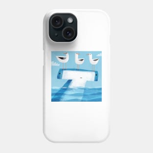 Hammerhead with pesky gulls Phone Case