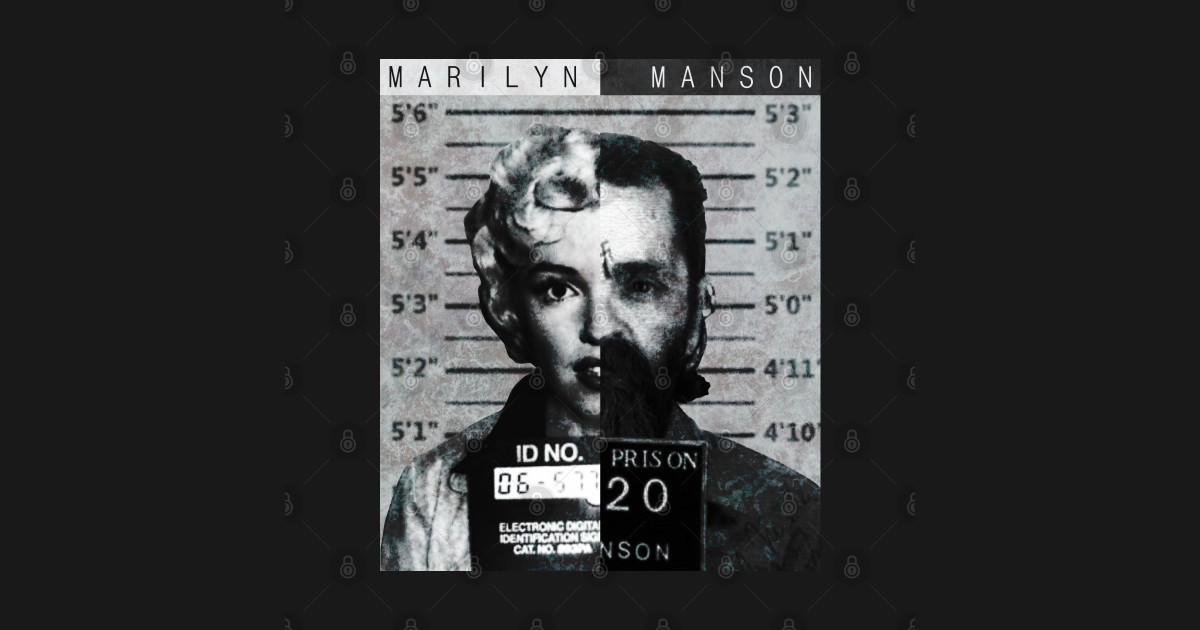 Marilyn/Manson Mugshot - Manson - T-Shirt | TeePublic
