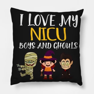 Halloween I Love My NICU Boys and Ghouls for NICU Pillow