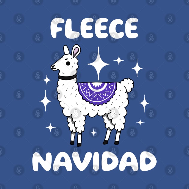 Festive Llama - Fleece Navidad by 1BPDesigns