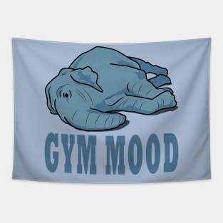 Blue elephant thinking about going to the gym Tapestry