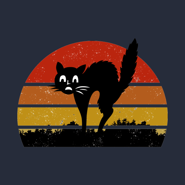 Funny Black cat shirt by CoApparel