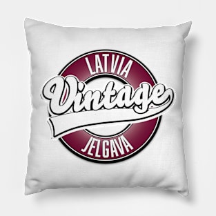 Jelgava latvia vintage style logo Pillow