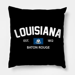 Louisiana Collegiate Preppy Pillow