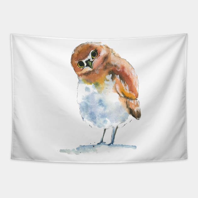 Olllie the Owl Tapestry by NikkiMokshaDesigns