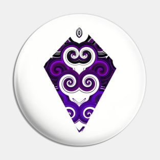 Diamond and curls purple Pin