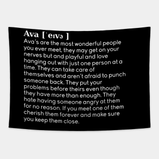 Ava name definition (black) Tapestry