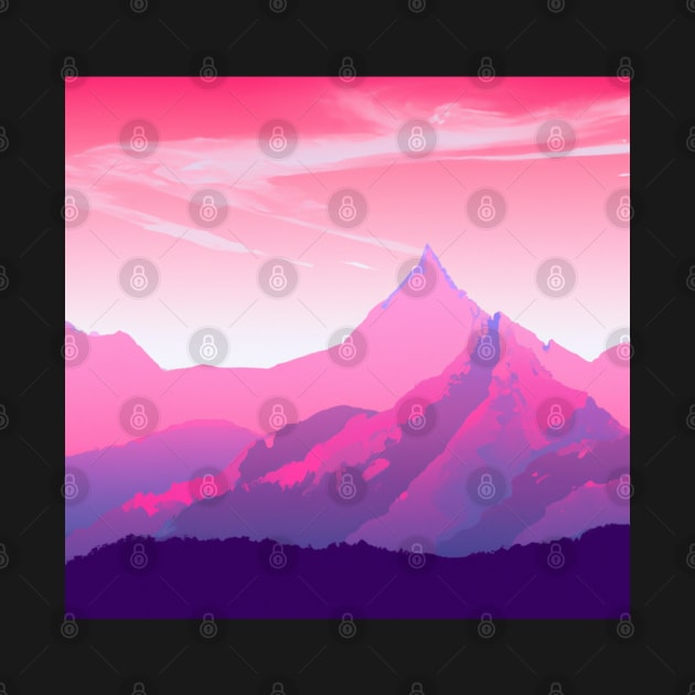 Sunet styliezed Mountains by SJG-digital